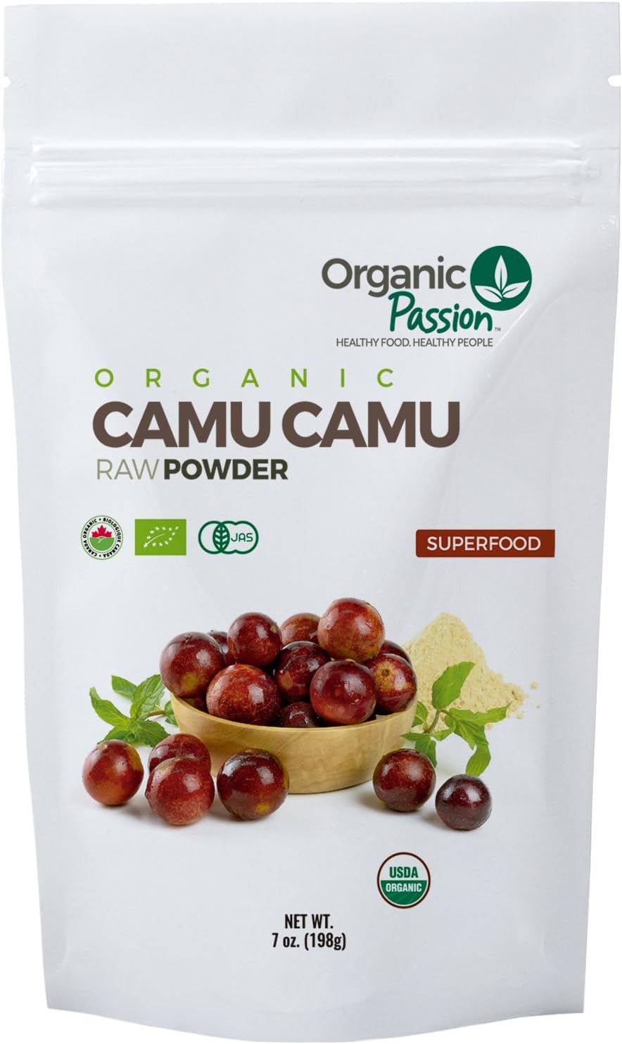 Organic Camu Camu Powder - 7oz - Vitamin C, Antioxidants & Inmune Support - by Organic Passion®