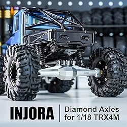 INJORA +4mm Diamond Axles with Lay Down Servo Mount