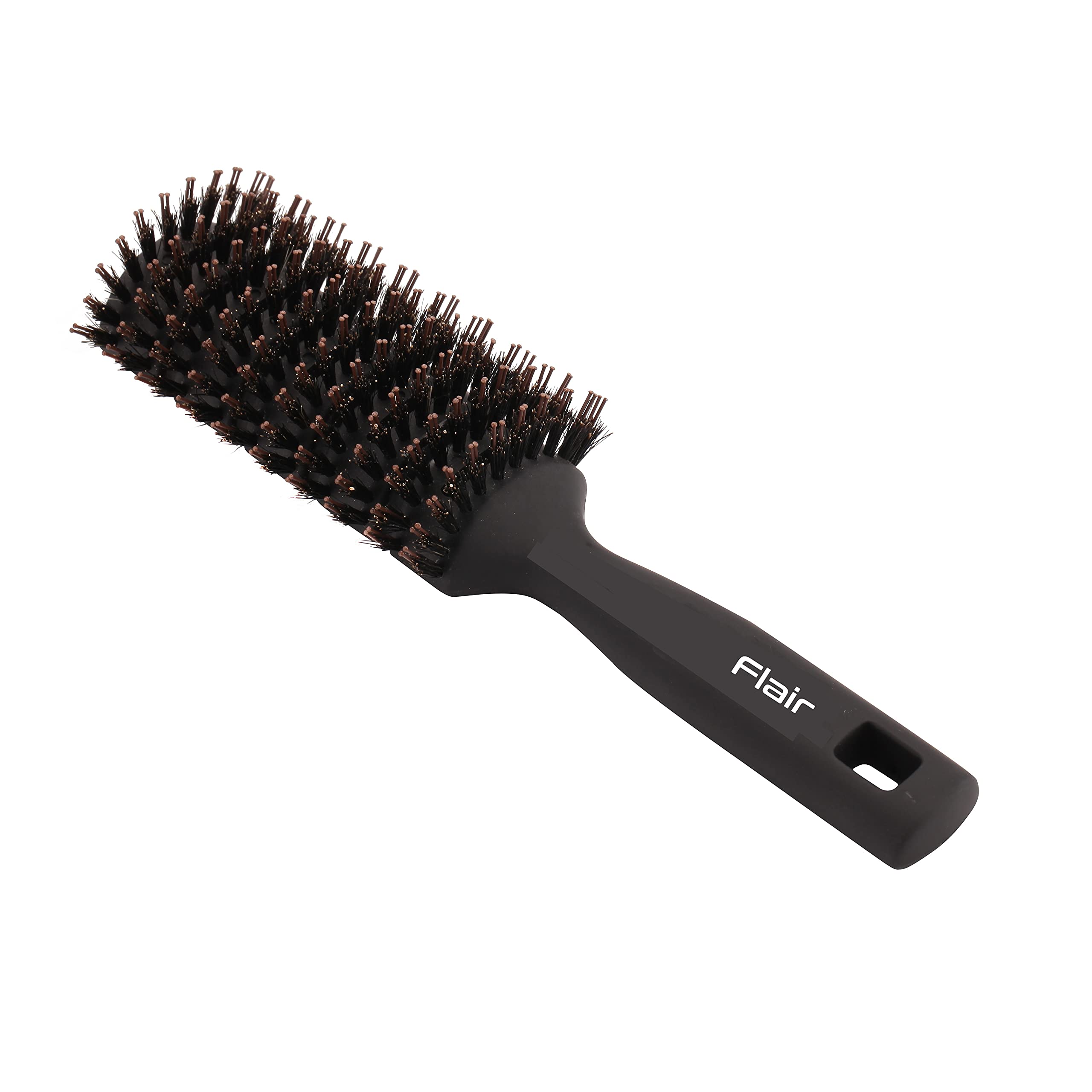 Firm Boar Nylon Vent Hair Brush with Soft Touch Handle Blow Drying