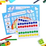 GWHOLE Potty Training Reward Chart 2 Pack Toddler Unicorn Stickers Wipe Clean view 3
