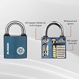 RosewineC Heavy Duty Padlock 38MM Iron Padlock with 3 Keys Weatherproof view 4