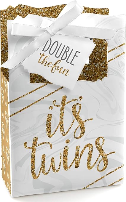 twin baby shower favors