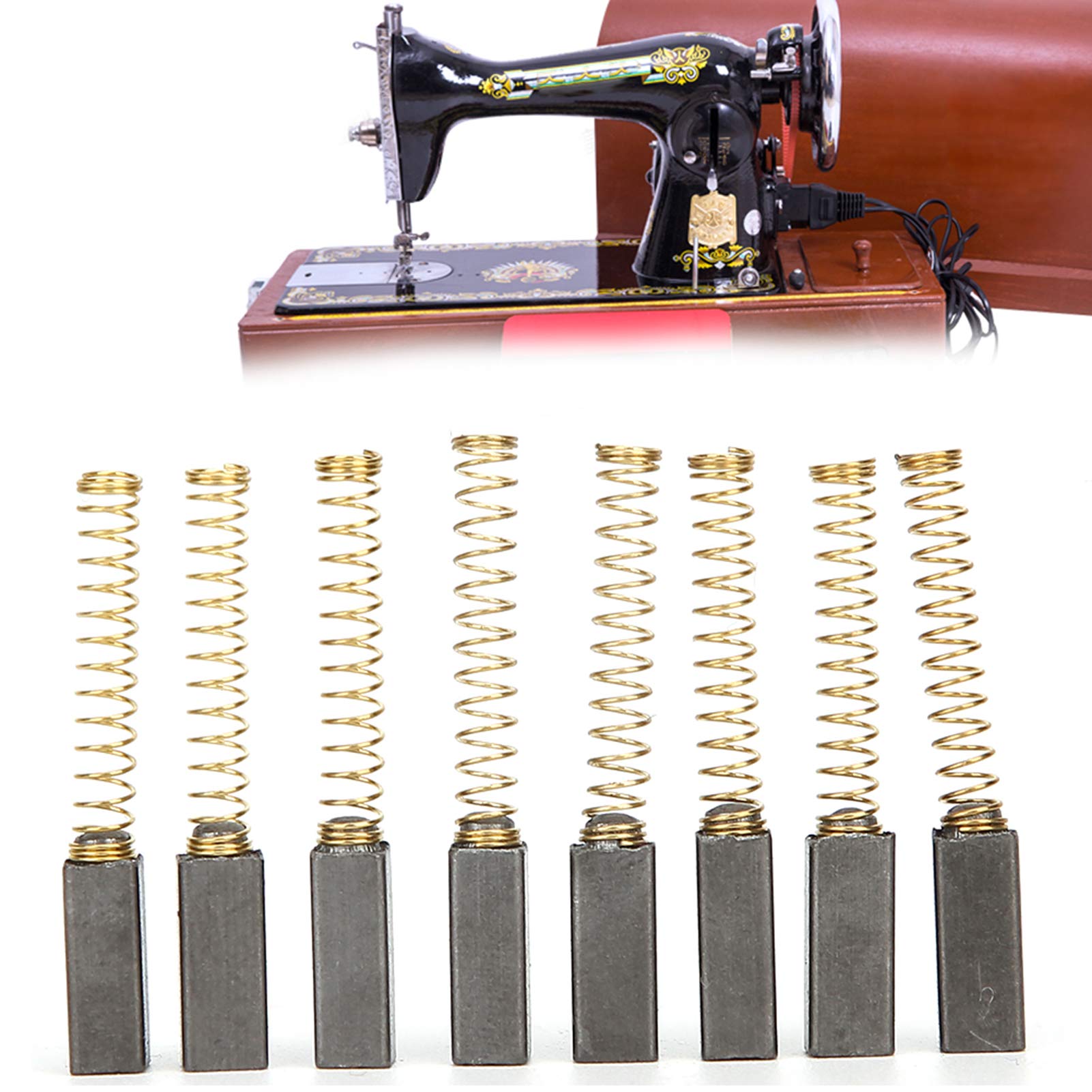100pcs Carbon Motor Brushes Set,Sewing Machine Motor Carbon Brush,Carbon Motor Brushes Replacement Accessories for Household Sewing Machine