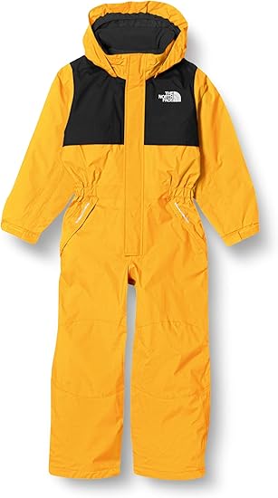 Amazon ザノースフェイス スノースーツ ウォータープルーフワンピース キッズ サミットゴールド 日本 130 日本サイズ130 相当 アウトドア ボーイズ 通販
