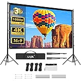 AAJK 150in Projector Screen with Stand,Portable