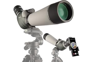 LANDOVE 20-60X80 Spotting Scopes, Dual Focus BAK4 HD Optics Spotting Scope with Carrying Bag and Large Phone Adapter for Hunting, Target Shooting, Archery, Bird Watching Bonus a Table Tripod