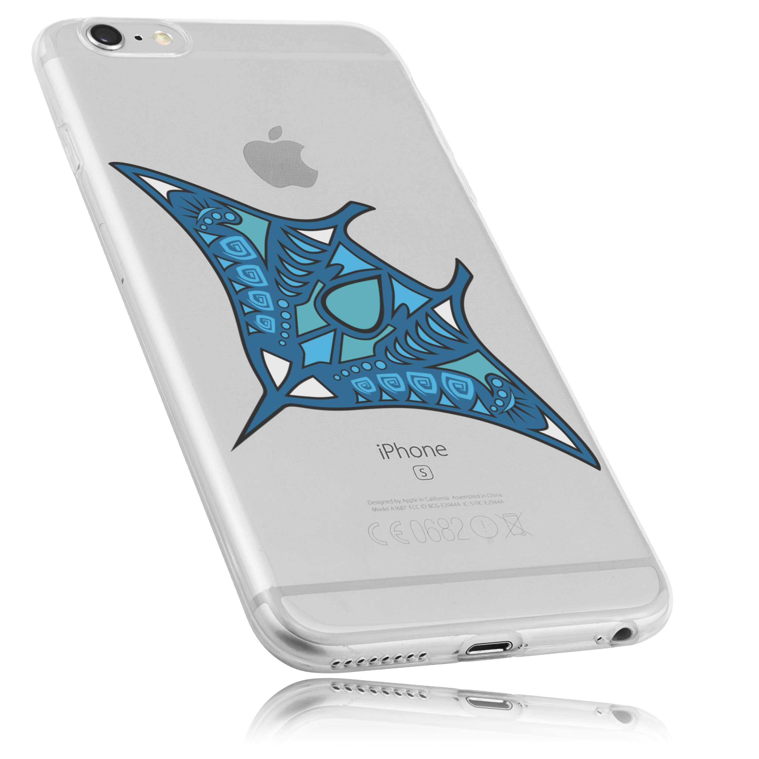 mumbi Case Compatible with iPhone 6 / 6S Mobile Phone Case with Manta Motif Transparent โ image 1