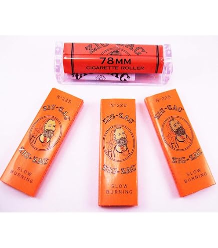 Amazon.com: Zig-Zag Premium Cigarette Rolling Machine, 78mm, 1 1/4 Size,  12-Piece Carton : Health & Household