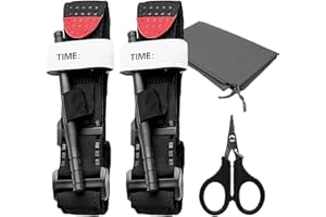 ZUOLUN Cat Tourniquet Emergency Tactical Tourniquets: 2 Pack Tourniquet Kit with Scissors and Storage Bag, Combat Tourniquet Medical with Windlass, Tourniquets Medical for Hiking, Military, Medical (Black)