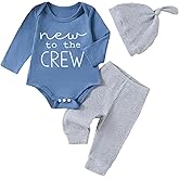 QUEKRE Newborn Baby Boy Clothes Little Brother Romper Solid Ribbed Knit Pant Infant Fall Winter Outfit Sets