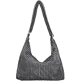 Ulisty Women Corduroy Hobo Bag Adjustable Strap Shoulder Bag Crossbody Bag Casual Purse Tote Bag Handbag