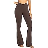 Sunzel Flare Leggings, Crossover Yoga Pants with Tummy Control, High-Waisted and Wide Leg