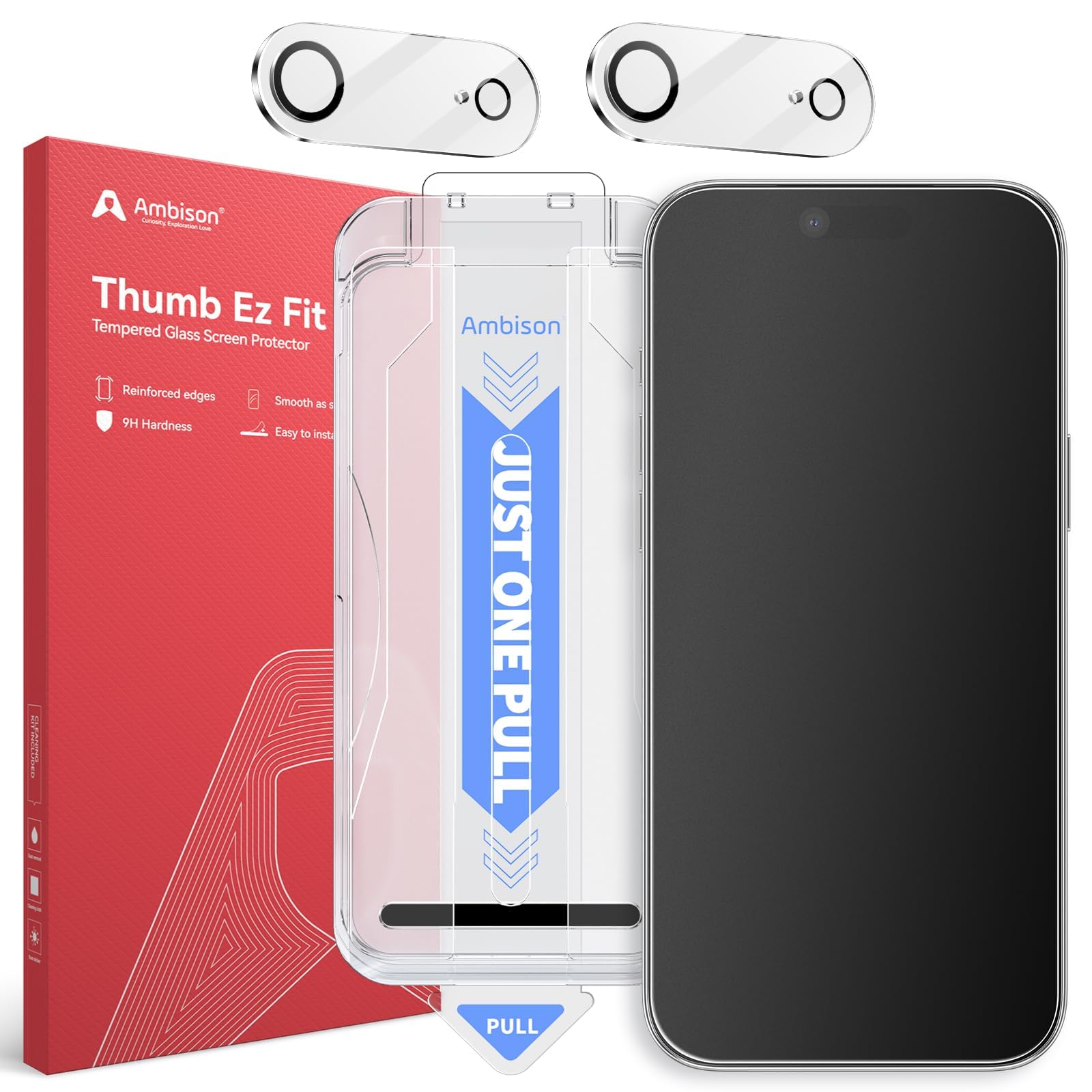 Photo 1 of Ambison 2 Packs Matte Screen Protector for iPhone 17 Air 6.5inch 2025 + 2 Packs HD Camera Lens Protector, [One-Pull Installation?Anti-Glare] 7X Powerful Scratch Resistance & Full Coverage protection, Easy to Fit & 0 Bubbles?Smooth as Silk