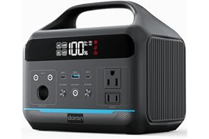 DARAN Portable Power Station 600W(1200W Surge) - 288Wh(90,000mAh) Solar Generator LiFePO4 Battery with AC DC Outlets, 8.3LB Portable Charging Station for Camping, RV, Home, Emergency (Solar Optional)