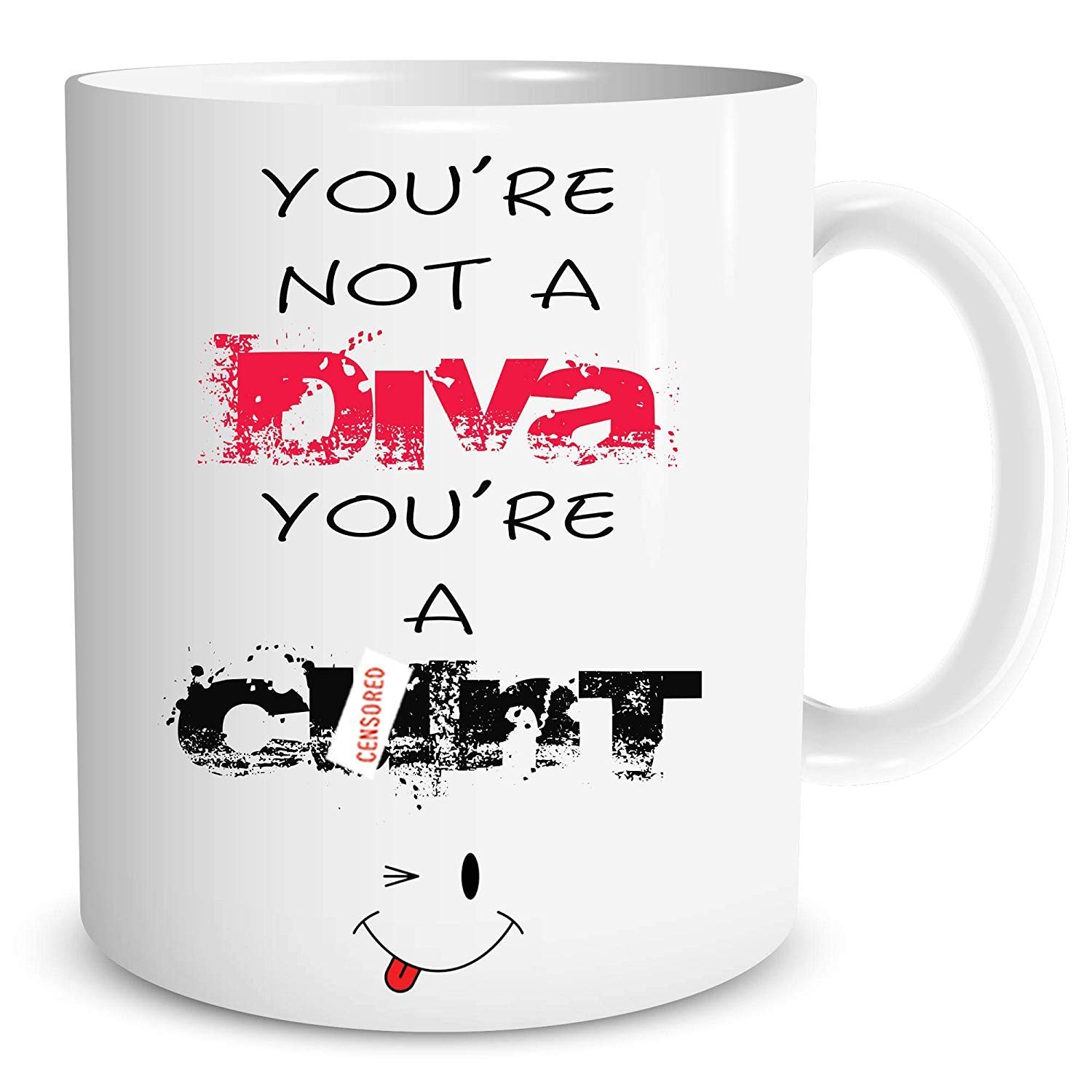 Funny Novelty Mug Offensive Adult Humour Diva Swear Birthday Cup Gift WSDMUG151