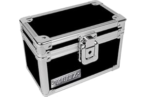 Vaultz VZ01169 Locking Index Card File with Flip Top Holds 350 3 x 5 Cards, Black