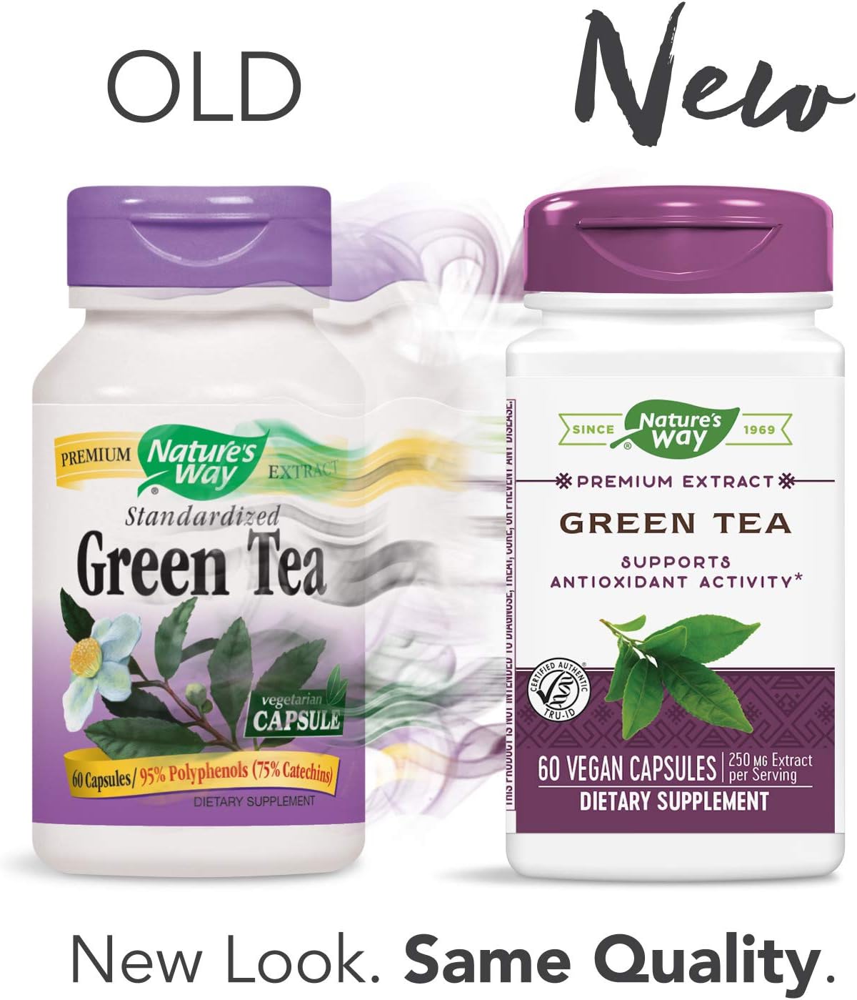 Nature's Way Premium Extract Green Tea 95% Polyphenols (75% Catechins), 250 mg per serving, 60 Capsules: Health & Personal Care