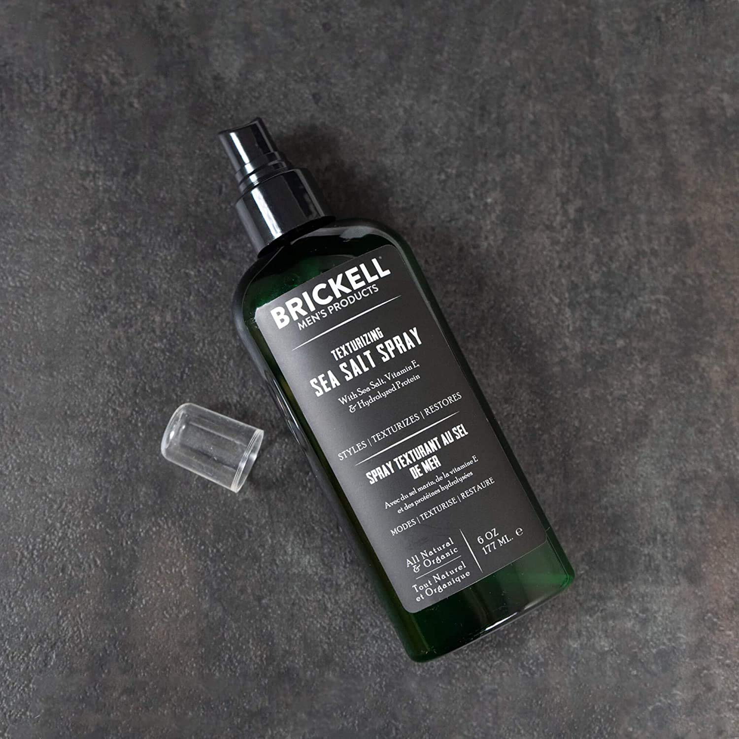 Brickell Men's Texturizing Sea Salt Spray for Men, Natural & Organic, Alcohol-Free, Lifts and Texturizes Hair for a Beach or Surfer Hair Style (6 Ounce) : Beauty