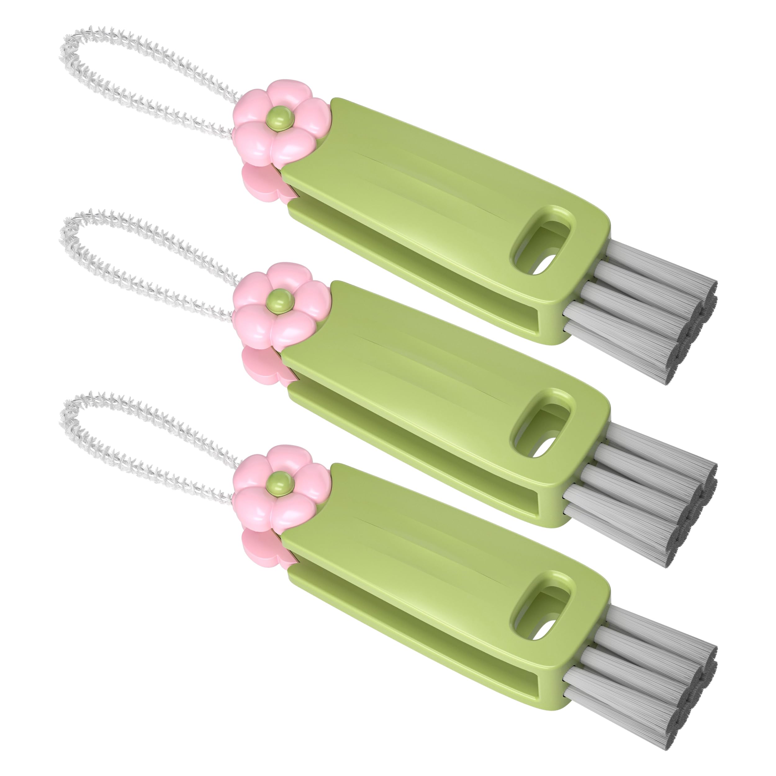 Photo 1 of Nodirz 3 in 1 Multifunctional Bottle and Cup Lid Gap Cleaner, Home Kitchen Crevice Cleaning Brush Tools (3Pcs, Green)