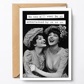 PTRUKD Funny Birthday Card for Best Friend Female - "No One Will Ever Be As Entertained By Us" - 5x7 Heavy 400gsm Vintage Humor Greeting Card for Sister, BFF, Work Bestie - Sarcastic, Rude &amp; Witty Friendship Gifts with Envelope