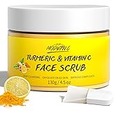 Vitamin C and Turmeric Face Scrub Cream Organics Microdermabrasion Facial Scrub Exfoliating Clears Blackheads Improve Dark Sp
