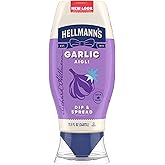 Hellmann's Garlic Dip &amp; Spread Garlic Aioli for French Fries, Sandwiches, Burgers &amp; More Made With 100% Certified Vegan Ingredients 11.5 oz