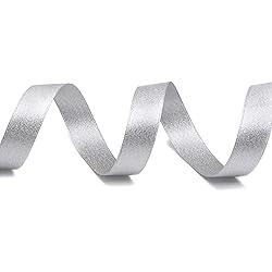 Ribbli Silver Double Faced Purl Ribbon,Luxury