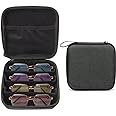 Bukere Travel Sunglasses Organizer Case Adjustable Slot For Multiple Eyeglasses Hard-shell Portable Storage Box for Men Women