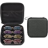 Bukere Travel Sunglasses Organizer Case Adjustable Slot For Multiple Eyeglasses Hard-shell Portable Storage Box for Men Women