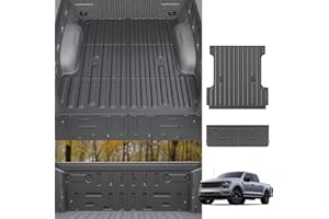 Dattumar Truck Bed Mat Tailgate Mat Compatible with 2021-2025 Ford F150 or F150 Lightning 5.5Ft Bed All Weather Protection TPE Accessories (21-25 F150 & Lightning 5.5FT)