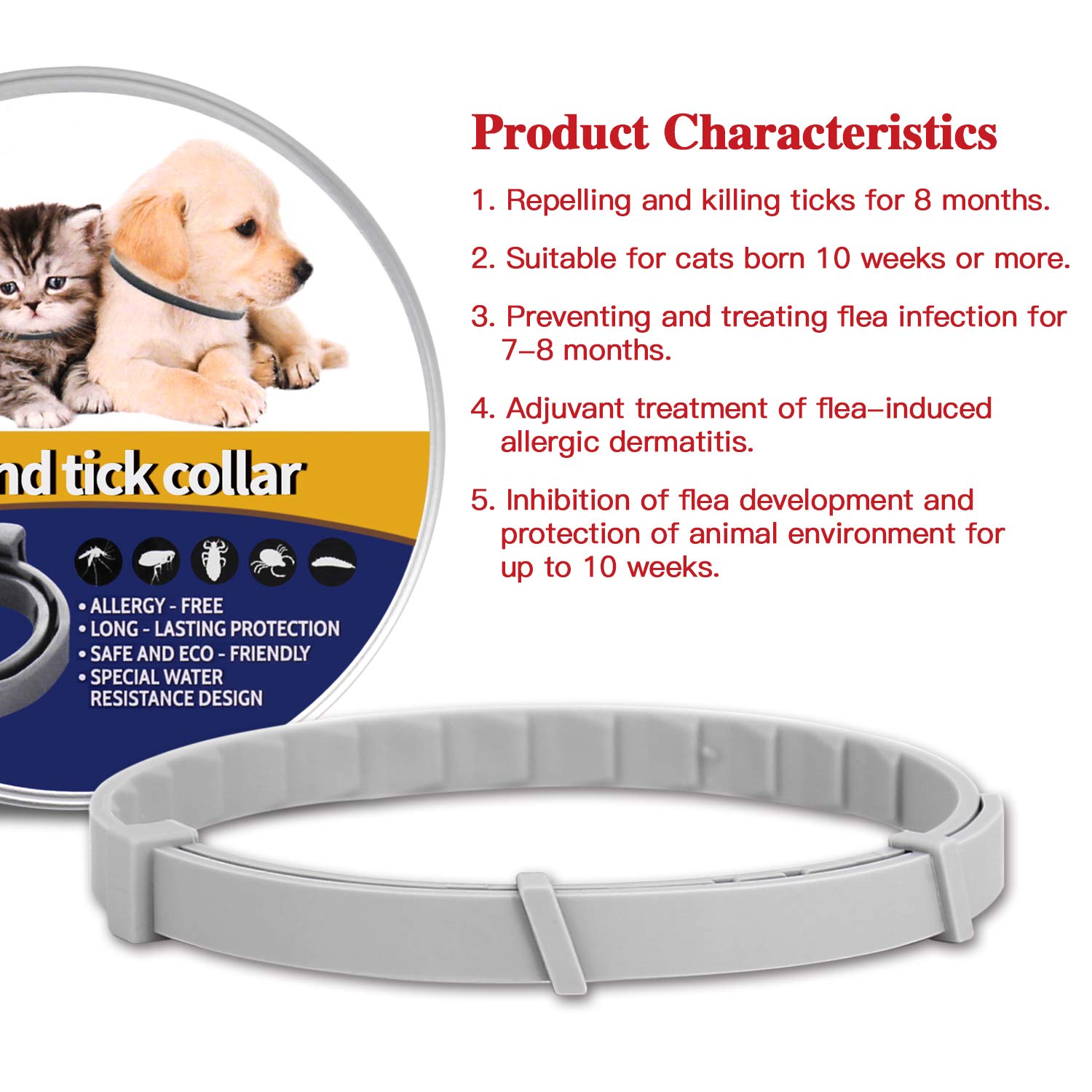 Reviews OSKIDE Pet Collar for Cats, Dog Collar Adjustable Waterproof