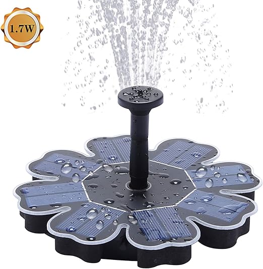 Richarm Pompe à Eau Solaire 17w Pompe De Bassin Solaire Fontaine Doiseaux Pompe Flottante Exterieur De Leau Circulation Solaire Cascade Kit Pour