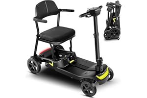 SCOOTNGO Mobility Scooters for Seniors & Adults, 4 Wheel Electric Travel Mobility Scooter with Dual Removable Batteries, Ligh