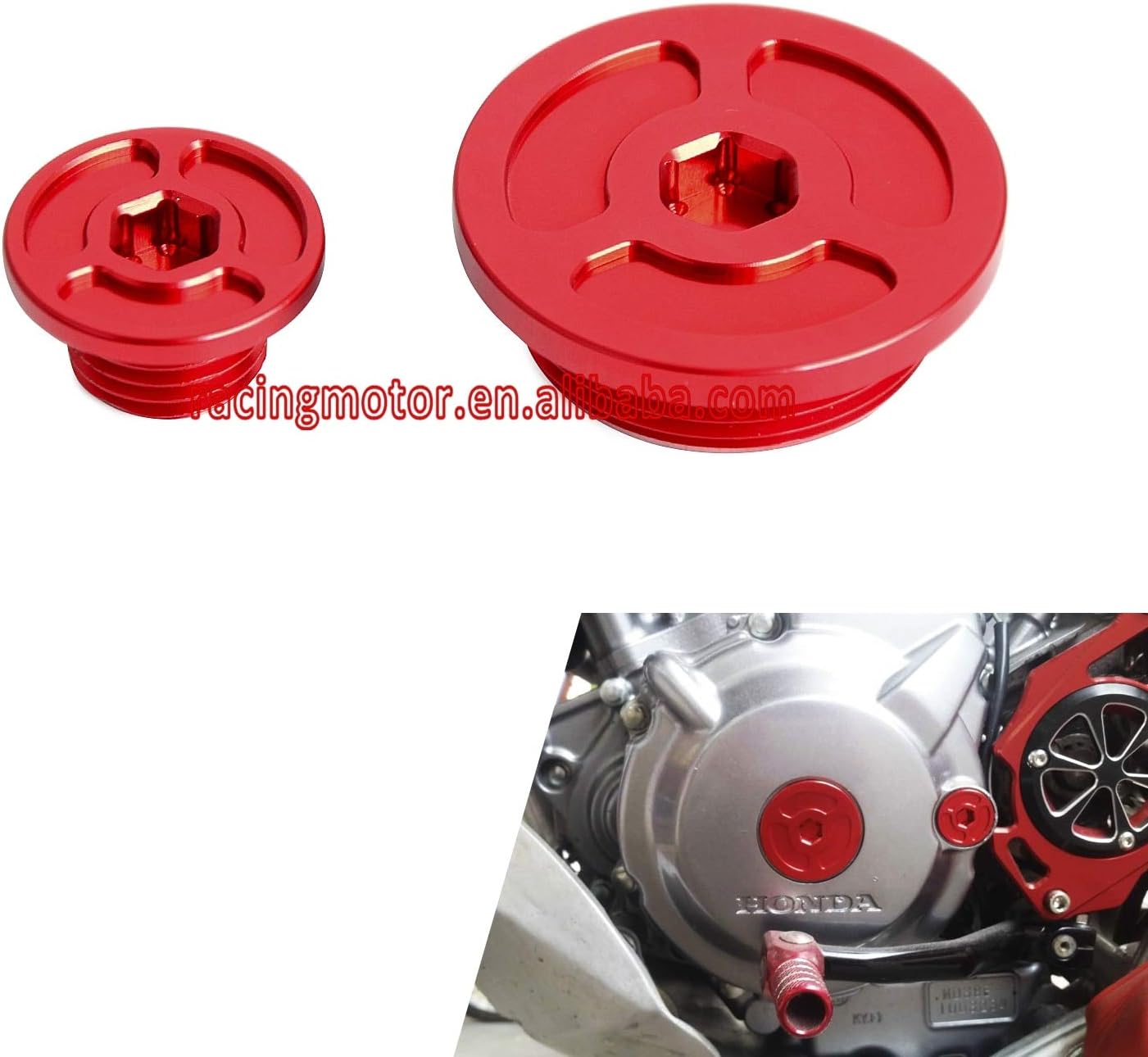 MOJITO LIVING PTE Billet Red Engine Timing Plugs Bolts For Honda CRF250L CRF250M 2012-2015 2013 2014 2015 CRF250 L M