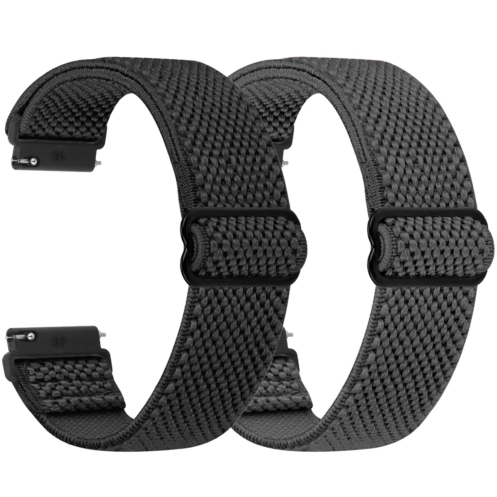 TumpCez - Quick Release Elastic Nylon Watch Straps - Band Width- 16mm 18mm 19mm 20mm 22mm 24mm Watch Straps -Choose Colour & Width