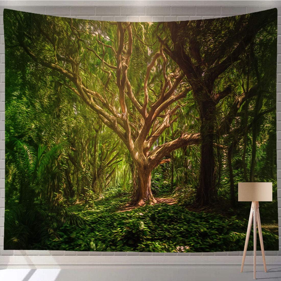 Vikes Forest Tapestry,Forest Trees Mystery Fantasy Glow