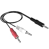3.5mm Stereo Male to Dual 3.5mm Mono Male Audio