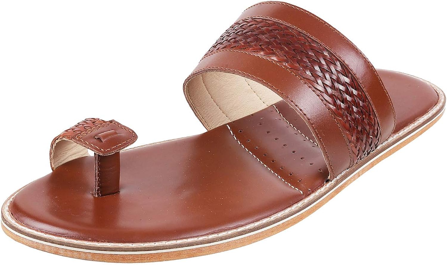 Amazon.com | Mochi Men's Tan Leather Outdoor Sandals-10 UK (44 EU) (16-9341) | Sandals