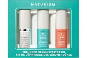 Naturium The Icons Serum Starter Kit - Niacinamide 12% Plus Zinc 2%, Vitamin C Complex, Multi-Peptide Advanced Serum, 3 x 15 ml