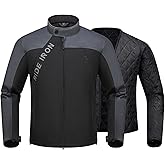RIDEIRON Winter Motorcycle Jacket with Armor Motorbike Riding Jacket for Men Protective Gear Removable Liner