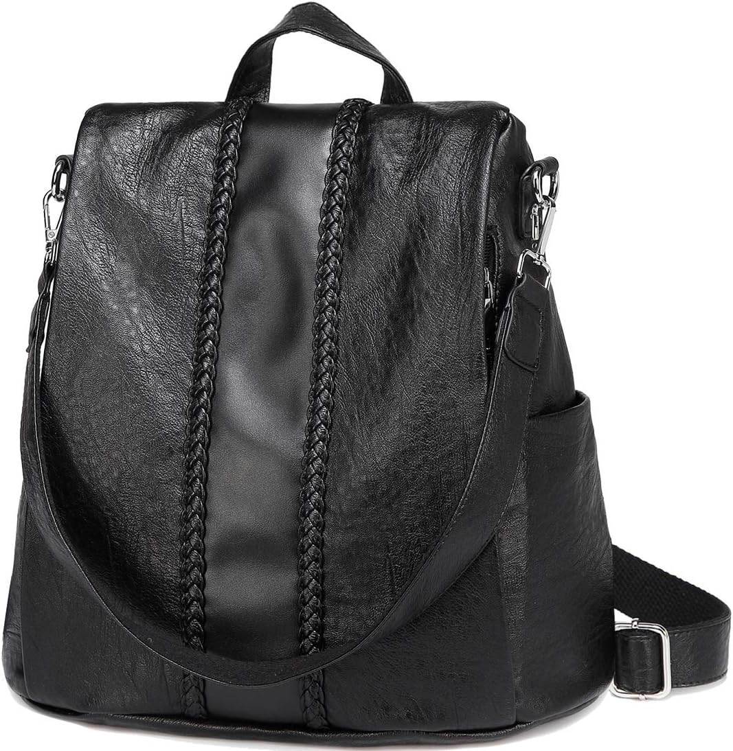 Women Backpack Purse Vaschy Fashion Faux Leather Anti Theft  display picture 2