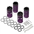 AJP Distributors Height Adjustable Suspension Steel Lowering Spring Coilover Aluminum Scaled Sleeves Kit Purple Black Compatible/Replacement For Eclipse Sentra Corolla 89 90 91 92 93 94 95 96 97 98 99