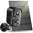 Security Cameras Wireless Outdoor, 2K WiFi Cameras for Home Security with Solar Panel Battery Powered AI Motion Detection Spotlight Siren Alarm Surveillance Home Security Cameras, Color Night Vision