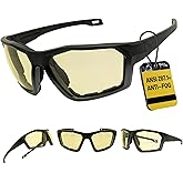 SOL PRO Anti-Fog Motorcycle Riding Glasses, Safety Eyewear, Wrap Around, Foam Padding, Dustproof Windproof, For Men Women