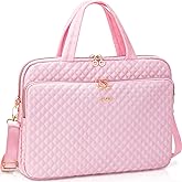 Lausiax Laptop Case Bag Women Men Computer Sleeve Compatible with MacBook/Dell/HP/Acer/ASUS, Waterproof Shoulder Carrying Briefcase, Pink, 15.6-16 Inch