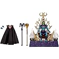 Masters of the Universe Masterverse Skeletor Action Figure and Throne Set, Motu Toy, Lighted Throne, Detachable Hood and Cape, 2 Rod Accessories, HXX63
