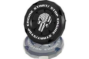 ERARISE Push Start Button Cover,Rotary Car Engine Start Stop Button Cover Protector, Cool Car Accessories Interior Decor Sticker Motorcycle Key Ignition Switch Cover