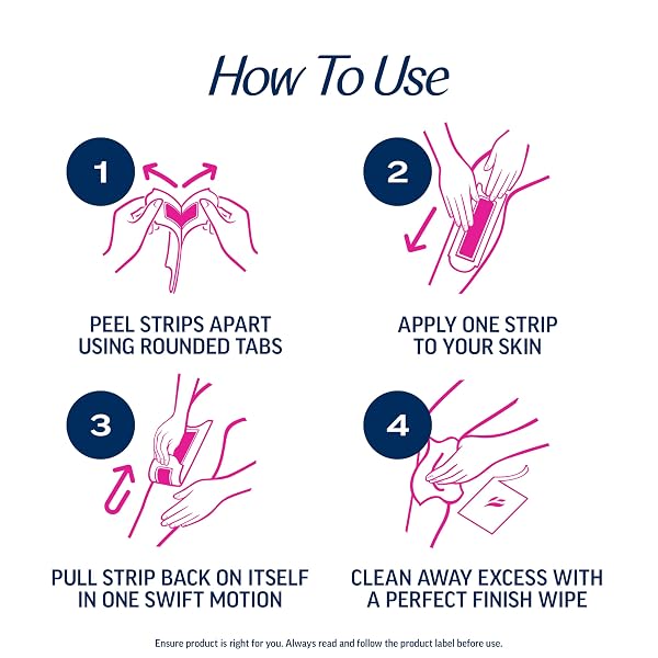 VEET READY-TO-USE WAXING KIT FOR WOMEN | WAX STRIPS FOR BODY HAIR REMOVAL, WAX KIT FOR INGROWN HAIR TREATMENT, PERSONAL CARE PRODUCT, HAIR REMOVER | 40CT WAXING STRIPS, 4CT BODY WIPES
