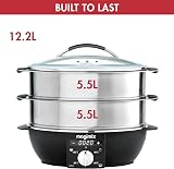 Magimix Multifunctional Electric Food Steamer 12.2L 2 Tiers Digital Display view 3