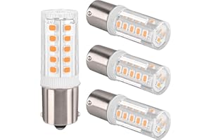 HRYSPN 4PCS BA15S LED bulb p21w 12V 24V, 1141 LED Bulb Bayonet Single Contact Base for RV Camper Trailer Boat Trunk Interior Lights, Warm White 3000K